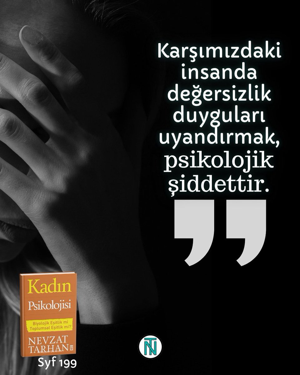 drnevzattarhan's tweet image. Psikolojik şiddet, çoğu zaman &quot;şiddet sayılmaz&quot; denilerek meşrulaştırılır oysa kişinin ruhsal bütünlüğünü bozan her tutum bir şiddet biçimidir.

#PsikolojikŞiddet #Şiddet #İlişkilerdeFarkındalık #DuygusalSağlık #Psikoloji #İnsaniİletişim #KadınPsikolojisi #NevzatTarhan