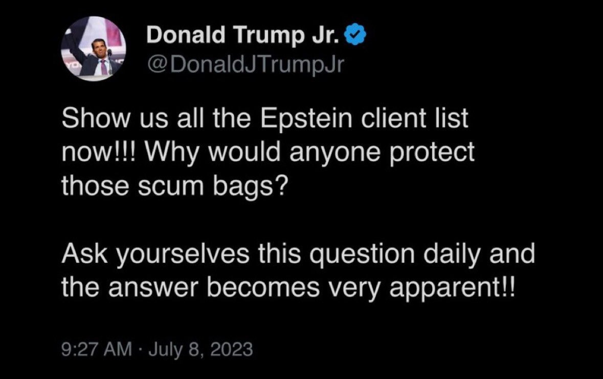 I ask myself the same question <a href="/DonaldJTrumpJr/">Donald Trump Jr.</a>
