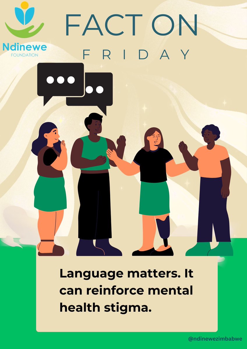 ndinewezimbabwe's tweet image. ‼️The words we use shape how we think about mental health. Calling someone “crazy” or “mad” spreads stigma and keeps people silent.
Let’s choose empathy and respect instead because language matters.
#EndTheStigma #MentalHealthAwareness
#Ndinewe