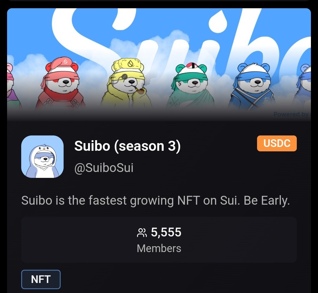 BKTrader27's tweet image. @SuiboSui Season 3 is officially Started. Must join it.

Shoutout for the Suibo fam for the grind and vibes.

We’re ready to yap, grind, and go even harder. 

Like, retweet and comment @GiveRep

#Suibo #SuiNetwork #GiveRep