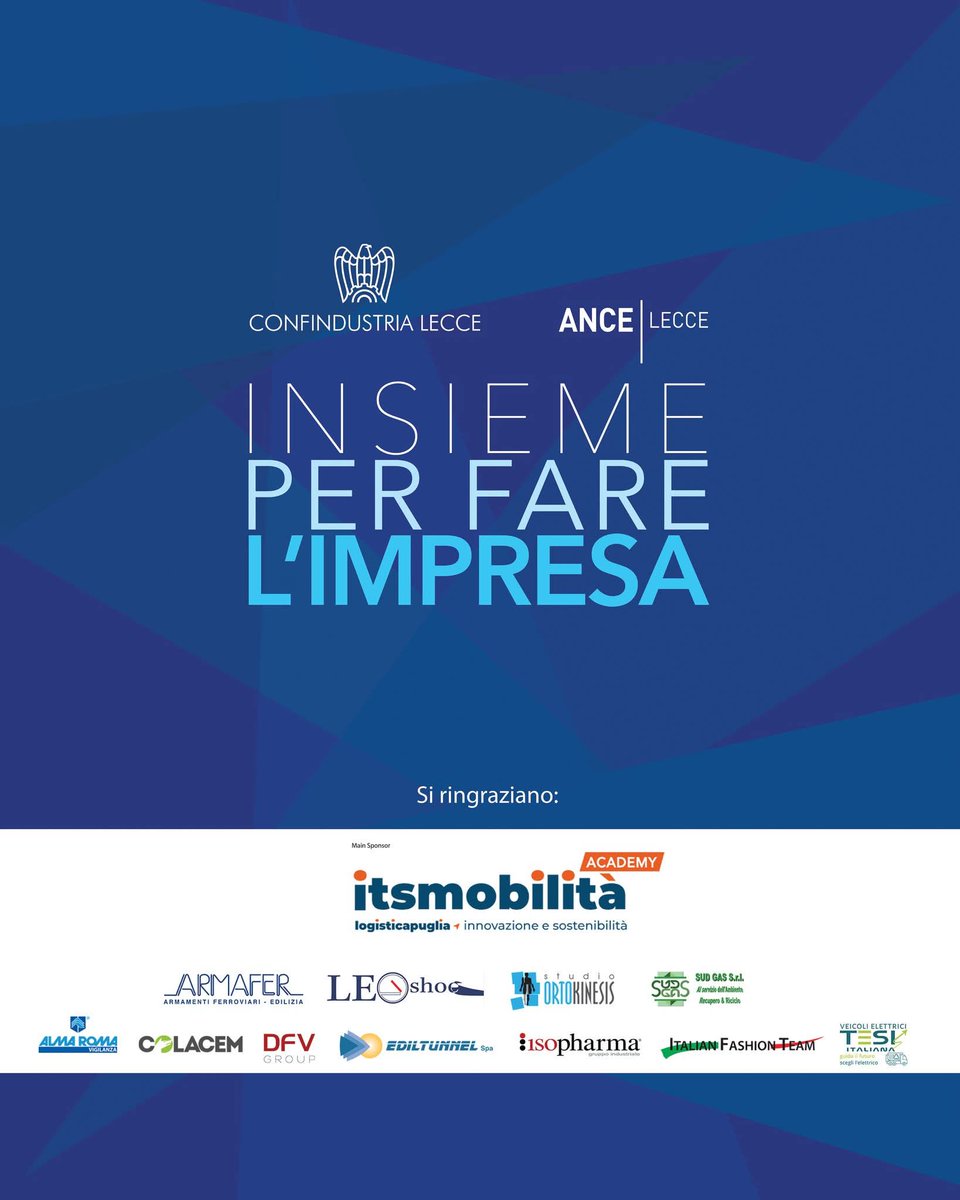 Insieme per fare l'impresa si realizza grazie alle imprese che credono nel progetto di un'impresa aperta, responsabile, interconnessioni, ponte di crescita e sviluppo anche per le giovani generazioni
