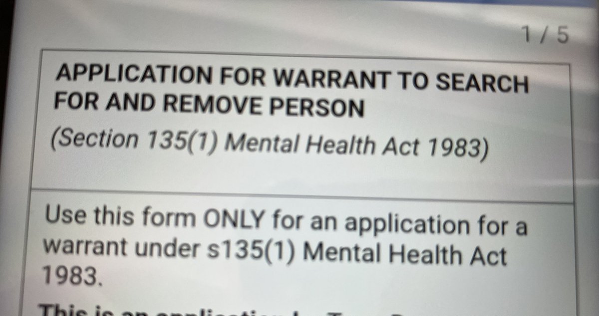 asifamhp's tweet image. Welcome to my new posh office✔️
S.135(1) Warrant✔️
#AMHPlife
#AMHPbag
*Now for the herding of cats✔️