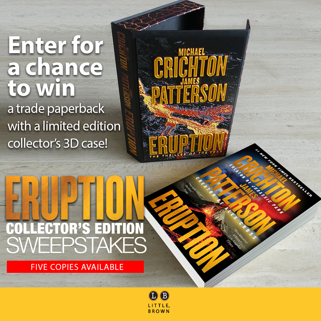 JP_Books's tweet image. THERE’S STILL TIME! Enter for a chance to win one of five limited-edition collector’s boxes, each containing a paperback copy of ERUPTION: bit.ly/43fSVlL. Tell your friends!
#MichaelCrichton #Crichton
@CrichtonBooks