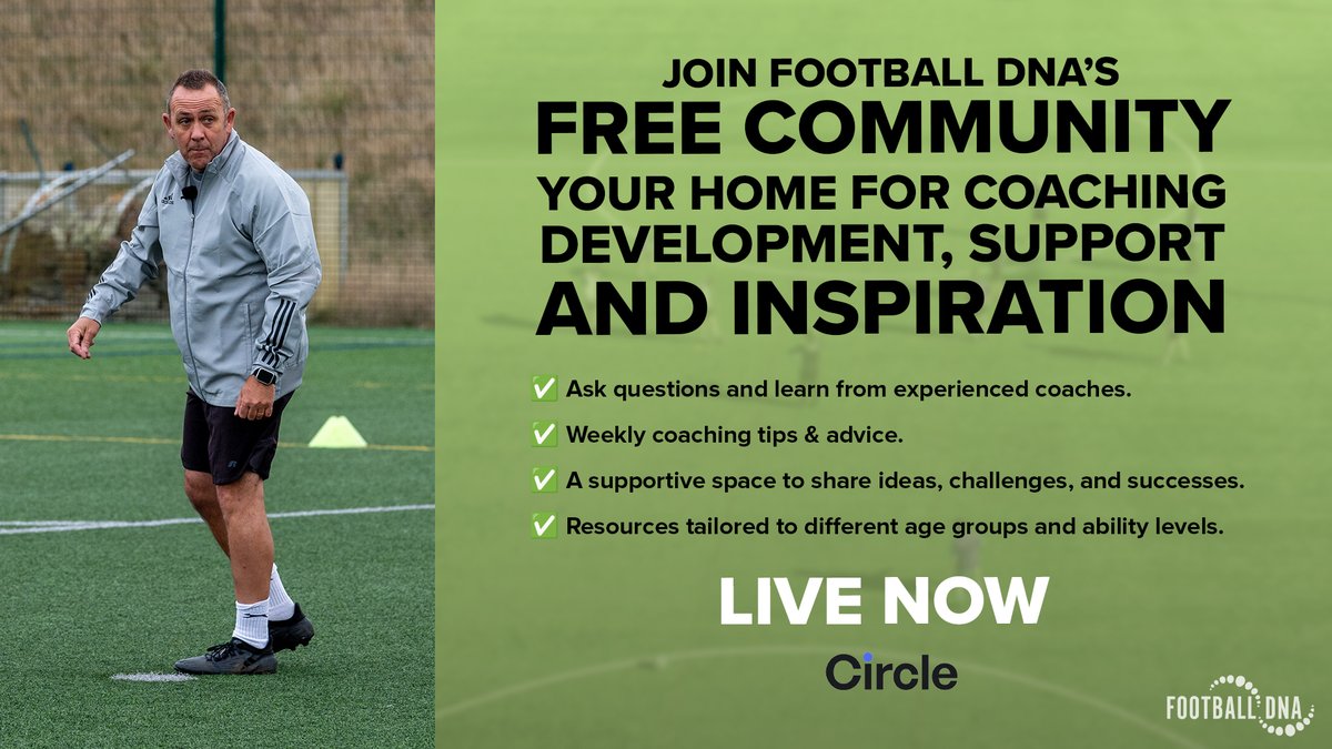 Join Football DNA’s FREE community and join a passionate network of coaches from grassroots to elite level who are committed to improving their knowledge and impact. 👏

Join here: bit.ly/FootballDNACom…
