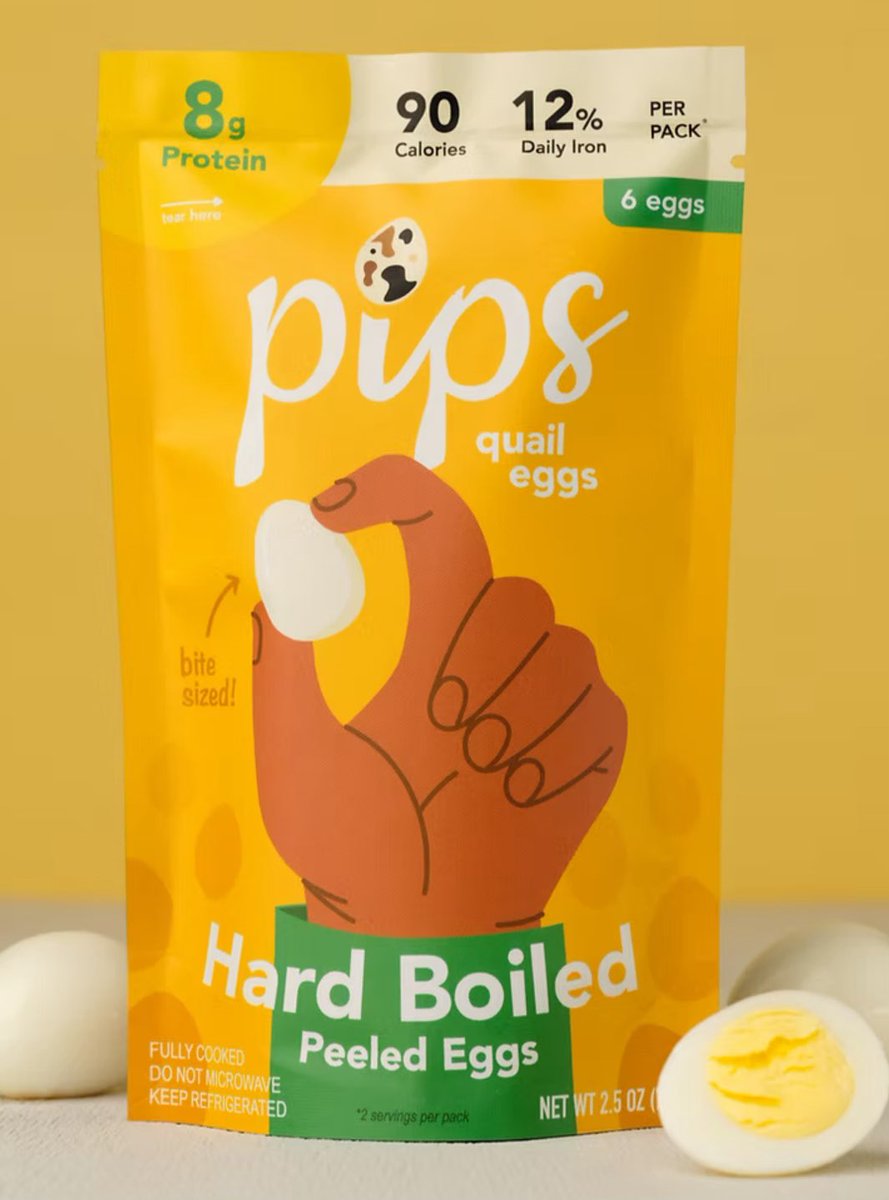 NEW: From Springfield #Vt. 🐣 Pips are premium hard-boiled quail eggs — peeled, ready to eat, and packed with protein. MORE: pipseggs.com #SnackSmart #QuailEggs #PipsEats #Vt
