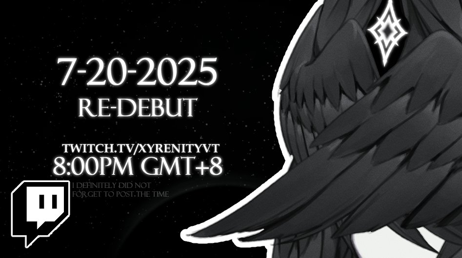 XyrenityVT's tweet image. Rebrand? Debut? This must mean Re-Debut!

[ I am not built for consistent social media marketing when I myself forgot to post about the time on a proper tweet two days before the supposed day. ]