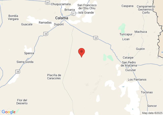 📍 Lugar: 48 km al SE de Calama
📅 Fecha: 2025-07-18 05:35:31
📏 Magnitud: 4.1
⬇️ Profundidad: 96 km
turl.cl/shakesafe