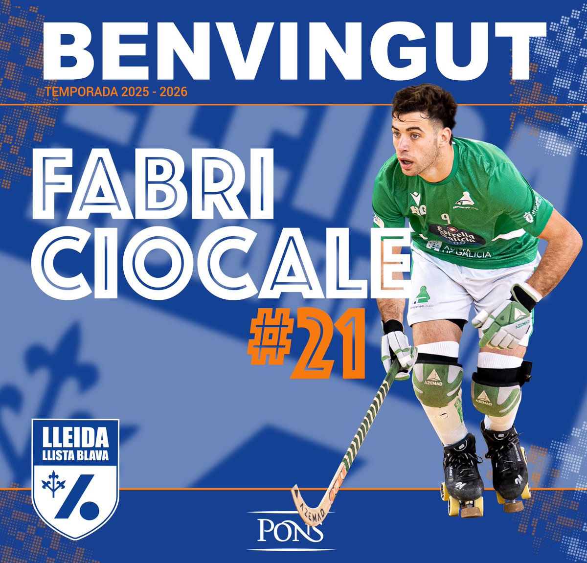 🏑 En Fabricio Ciocale és l’última cara nova per a la propera temporada. Arriba del Deportivo Liceo. Benvingut a Lleida Fabri! 💙🤍💙