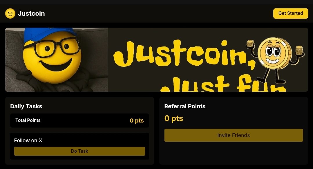 We are live start accumulating points for future reward earn.justcoinn.xyz 👈
 
We are building a fun and engaging platform where everyone get a shot no gatekeeping

✅ Completing small tasks
👥 Referring friends
🧠 Answering educational quizzes