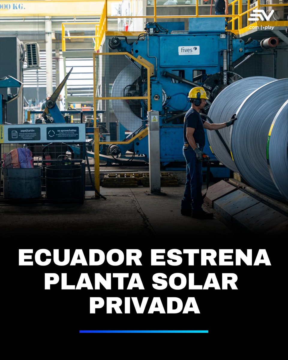 La planta solar privada ☀ más grande de #Ecuador se inauguró este 17 de julio con el propósito de contribuir a la fabricación de acero autosustentable, al proveer un 90 % de la energía necesaria para producir este material y reducir diariamente la emisión de toneladas de dióxido