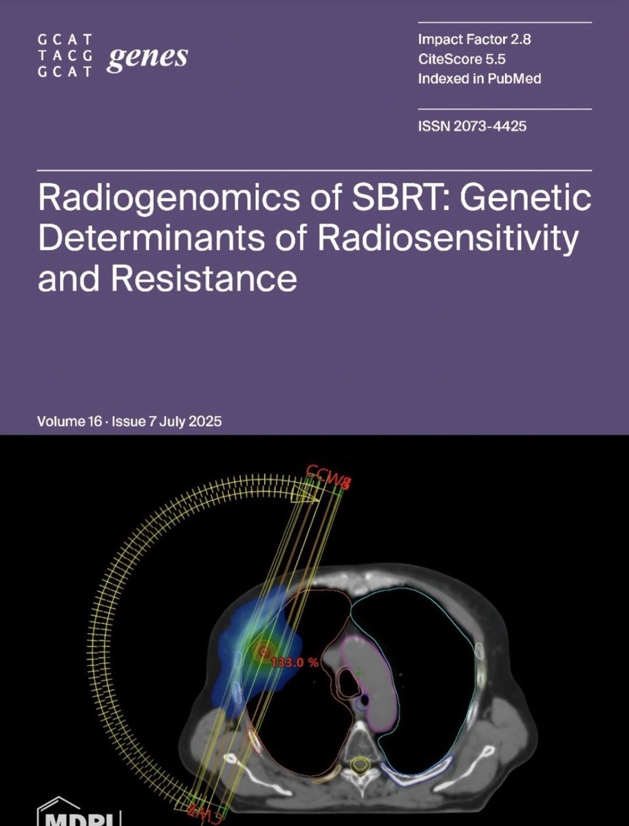 🎉 Excited to share our work is on the Genes July 2025 cover! 🧬
“Radiogenomics of Stereotactic Radiotherapy”
🔗 doi.org/10.3390/genes1…
Proud to highlight the synergy of SBRT &amp; personalized medicine.
Damir Vucinic | Matea Lekic