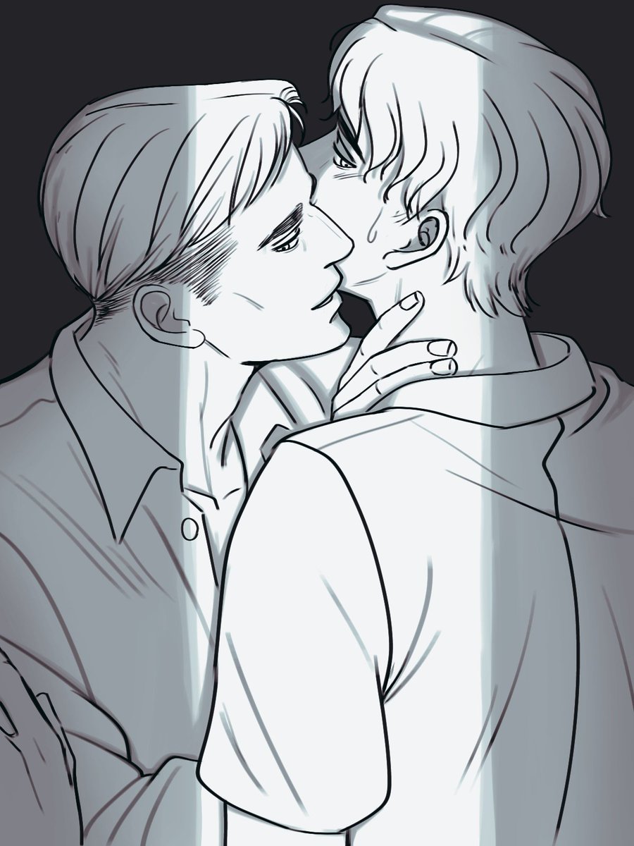 marley!erwin and twink!zeke au ❤️\u200d🔥 #eruzeke, image size:900x1200