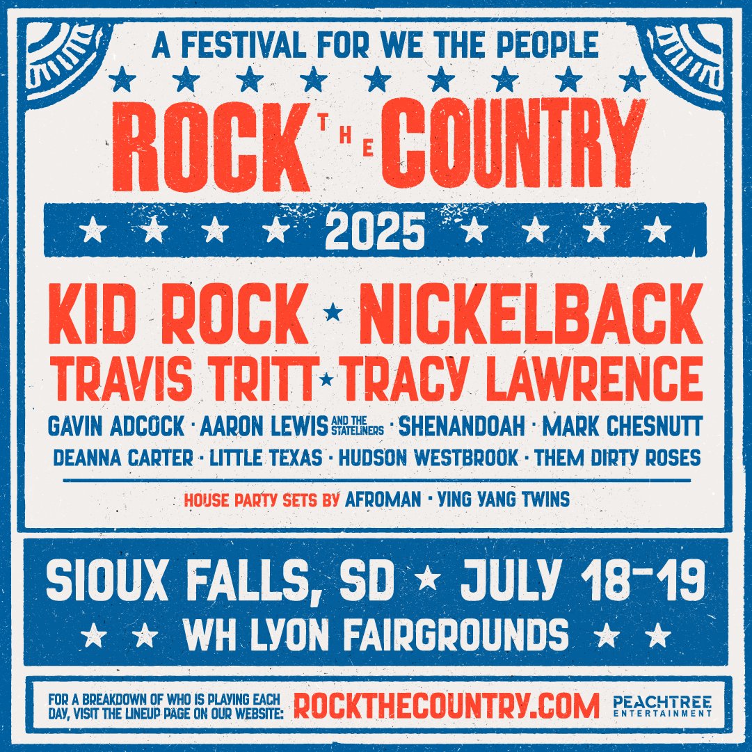 SiouxEmpireFair's tweet image. Rock the Country - A Festival for We The People starts TODAY!
Get your tickets if you haven't yet and check out the FAQ's before you head to the fairgrounds!
rockthecountry.com/sioux-falls-sd…
