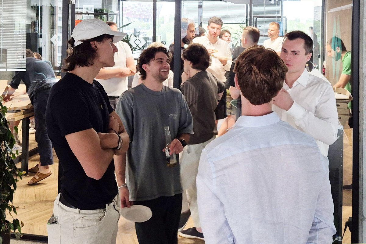ETHWarsaw's tweet image. Yesterday was intense π₯
We kicked off with the @ETHGlobal Coworking Day at our brand new space, Kolektyw3. Builders came to hack, hang, and share what theyβre working on β‘οΈ
Then we threw a party to celebrate π
Canβt wait for the next one. Get ready!