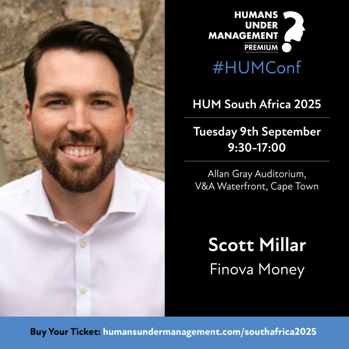 MavenAdviser's tweet image. 💡 Pleased to announce Scott Millar from Finova Money will be speaking at HUM South Africa 2025!
A dedicated day for financial advisers exploring behavioural finance principles in the beautiful V&A Waterfront setting.
🎟️ Tickets available at: humansundermanagement.com/southafrica202…
