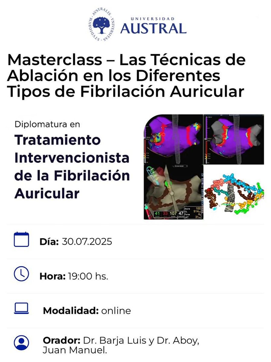 Diplomatura en Tratamiento Intervencionista de la Fibrilación Auricular | Universidad Austral

Auspiciado por SADEC

austral.edu.ar/cienciasbiomed…