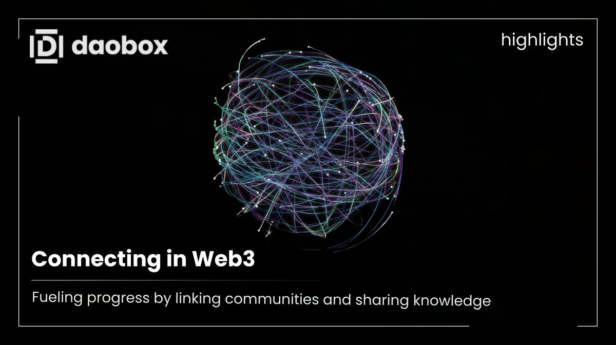 🌐 In Web3, networking drives progress. 

🌱 We support communities through free education, research, and public good initiatives. From live AMAs and workshops to DAO frameworks and actionable guides, these are how DAObox actively grows the decentralized ecosystem.

We welcome