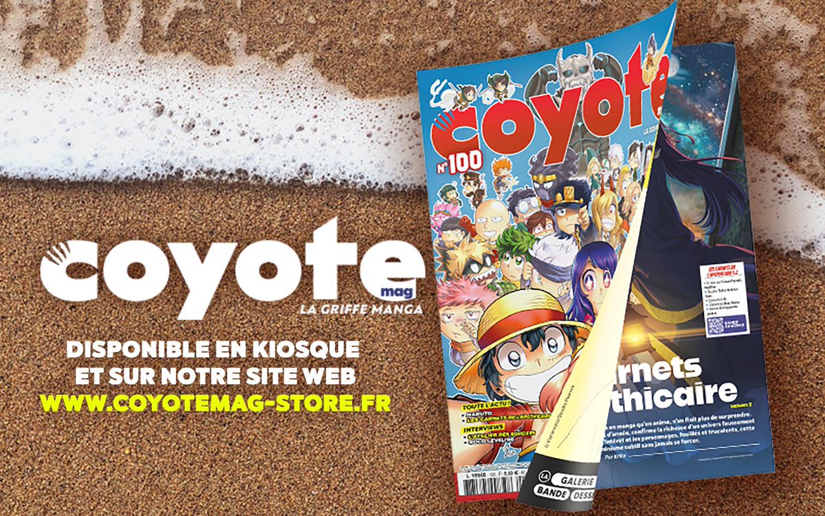 CoyoteMag's tweet image. C’est l’été profitez de la plage et dévorez le dernier Coyote Mag ! Attention il ne reste plus que quelques jours pour vous le procurer en kiosque. Dans une semaine il sera trop tard 🥲
coyotemag-store.fr