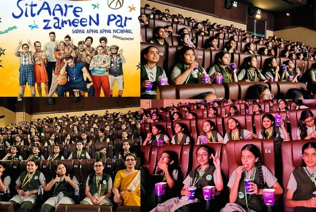 "An enriching movie outing to nurture emotional intelligence, empathy and core values through inspiring cinema. Our students watched the motivational film #SitaareZameenPar, which left a deep impact on young minds. The experience was both enjoyable and meaningful". #AamirKhan