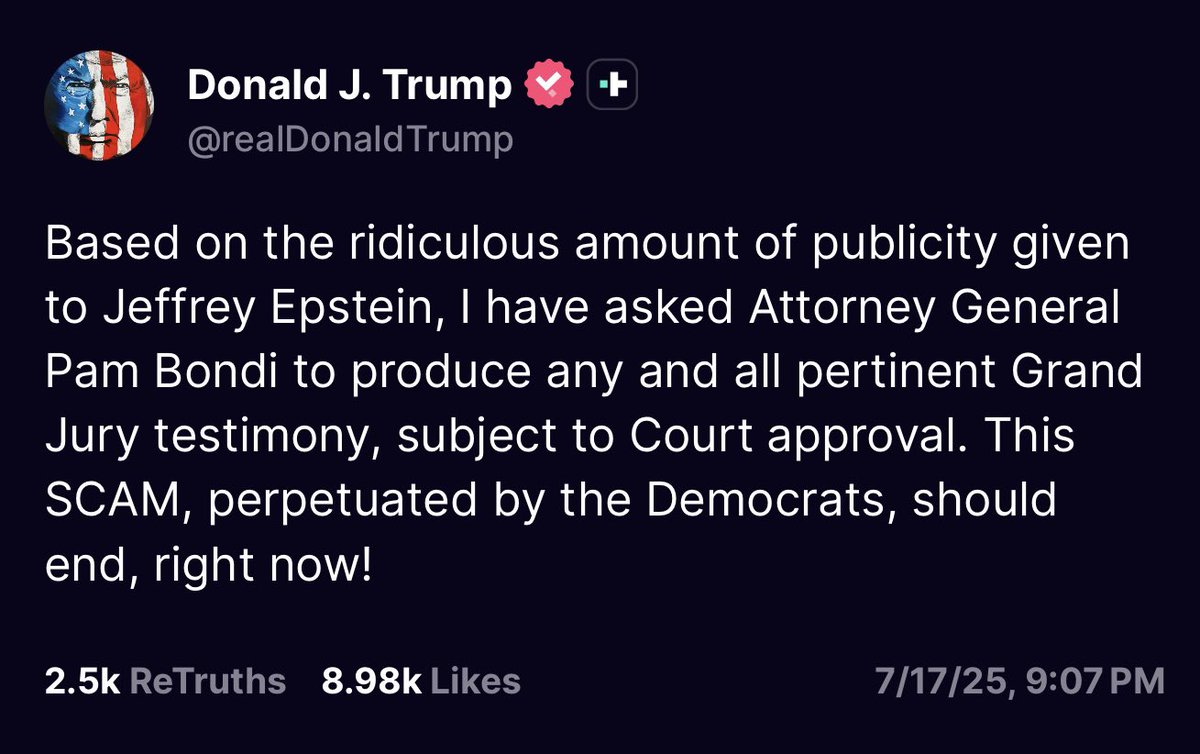 tbridis's tweet image. It is highly uncertain whether US court will permit what Trump is asking his attorney general to seek to release; courts have regularly rejected such 6(e) requests in other cases congress.gov/crs_external_p…