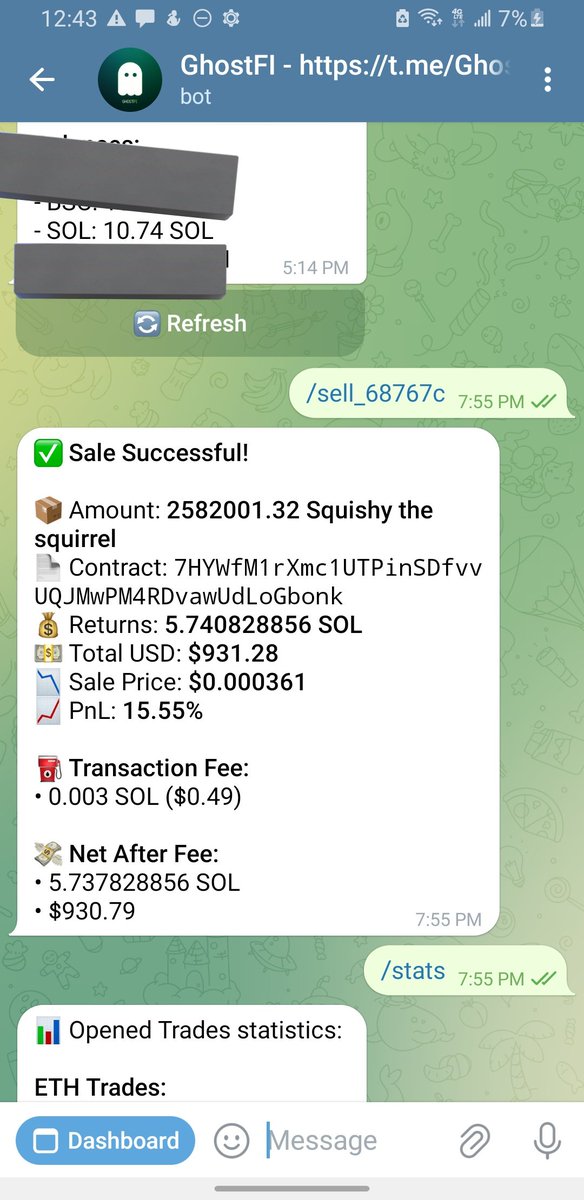 10 sol - 100 Sol Challenge!!!

To showcase the full power of the <a href="/GhostFi_Sol/">GhostFi</a> trading bot,  I'll be attempting to take this 10 sol to 100 today.

All buys would be posted on the TL .

Let's see how far we can take this