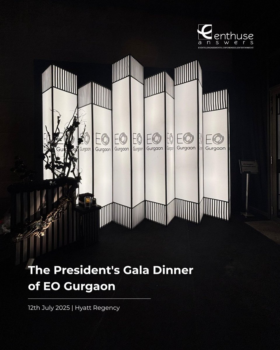 EnthuseA's tweet photo. A Night of Timeless Elegance and reflection of true sophistication ✨️ 

The President's Gala Dinner of EO Gurgaon Chapter at Hyatt Regency. https://t.co/s38kicO1hP
