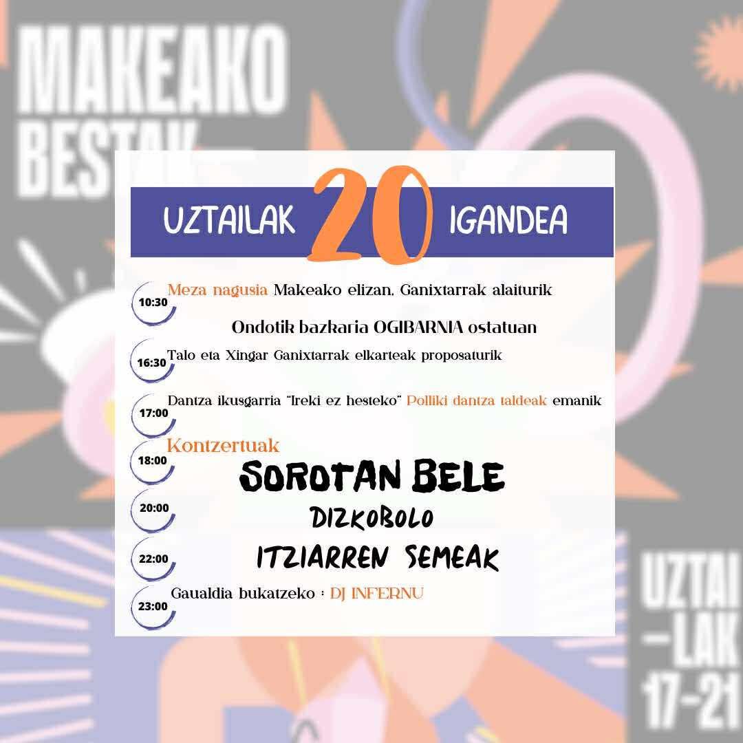 Aspaldiko partez, igandean Makean egongo gara!