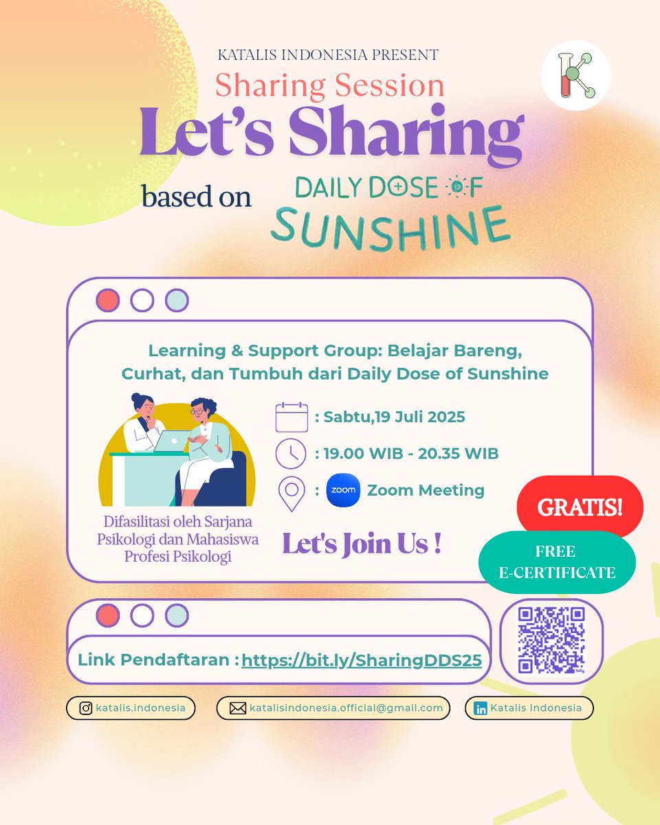 catandmars's tweet photo. YUK GAIS,IKUTAN BUAT ACARA BESOK! 🥺❤️

Daftar disini yaa 🙌 https://t.co/hgQx0NmcWF 

#sharingsession #webinar #gratis #psikologi #mentalhealth #sehat https://t.co/N66t6MDYkZ