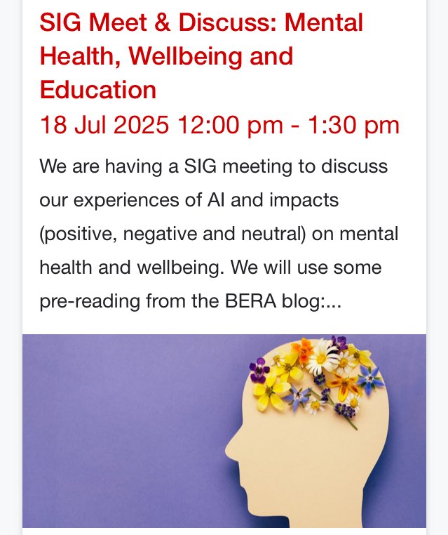 DrAimeeQuicks's tweet image. Our @BERANews Mental Health and Well-being SIG meet and discuss is debating the use of AI and impact on well-being and workload for teachers, students and researchers… fascinating discussion with lots of different experiences and perspectives. Thanks all for engaging!