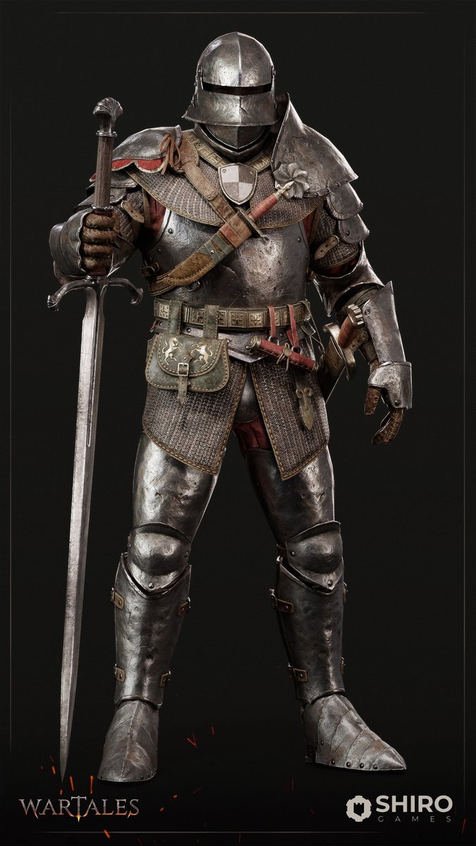 First look at Tier 5 heavy armor coming in Community Update 6 ⚔️

🔎 Look closely and you’ll spot strips of the new red Vairmeil fabric beneath the plates. 

🪖 Purists will recognise the model from which the Brotherhood took inspiration when designing their own heavy helmet.