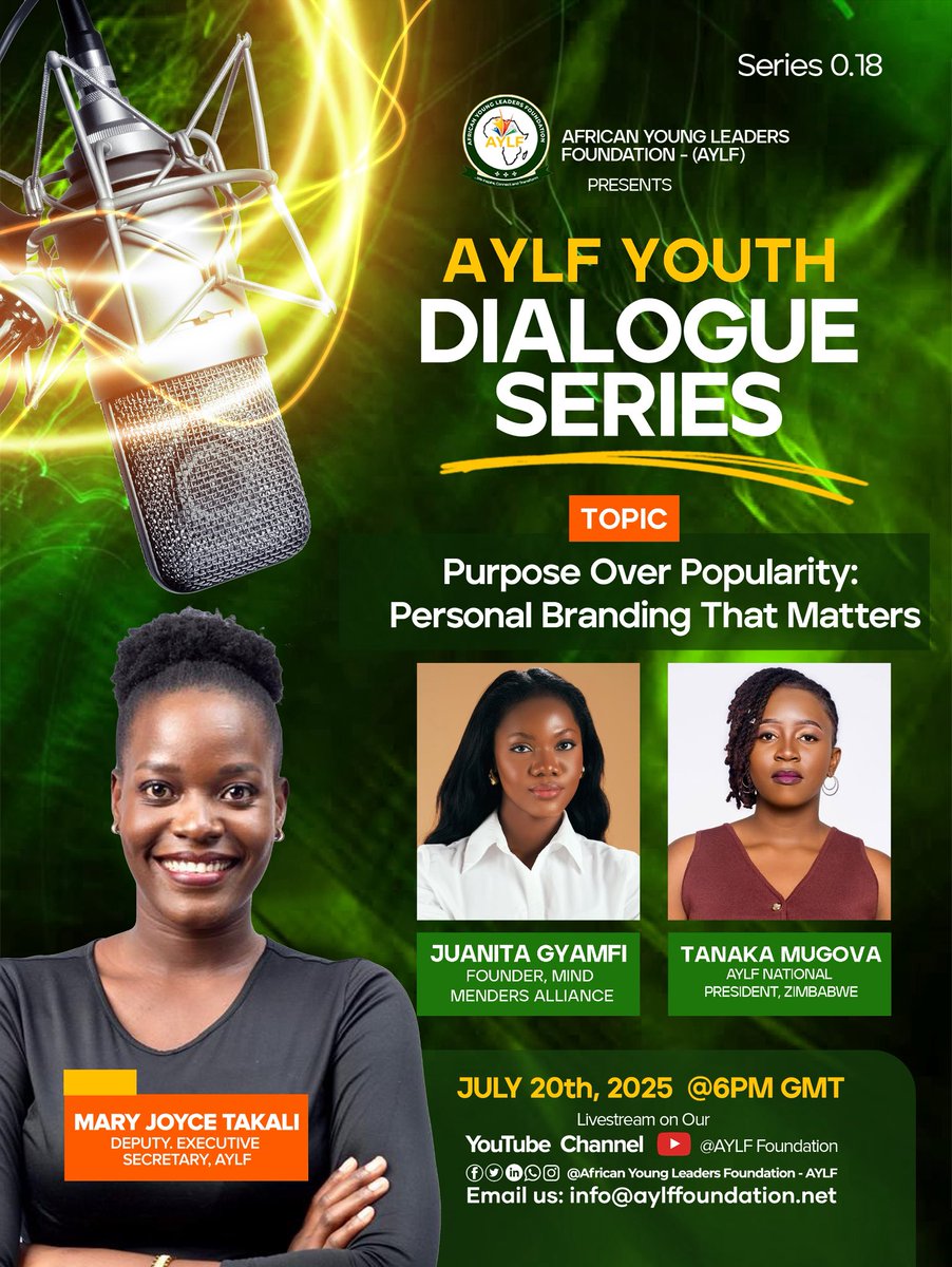 Don't forget! This Sunday, July 20, 2025, at 6 PM GMT, we are kicking off our dialogue series with a deep dive into intentional branding.

Date: Sunday, July 20, 2025
Time: 6 PM GMT | 7 PM WAT | 8 PM CAT | 9 PM EAT
Live on YouTube: lnkd.in/d2wZ6nBk