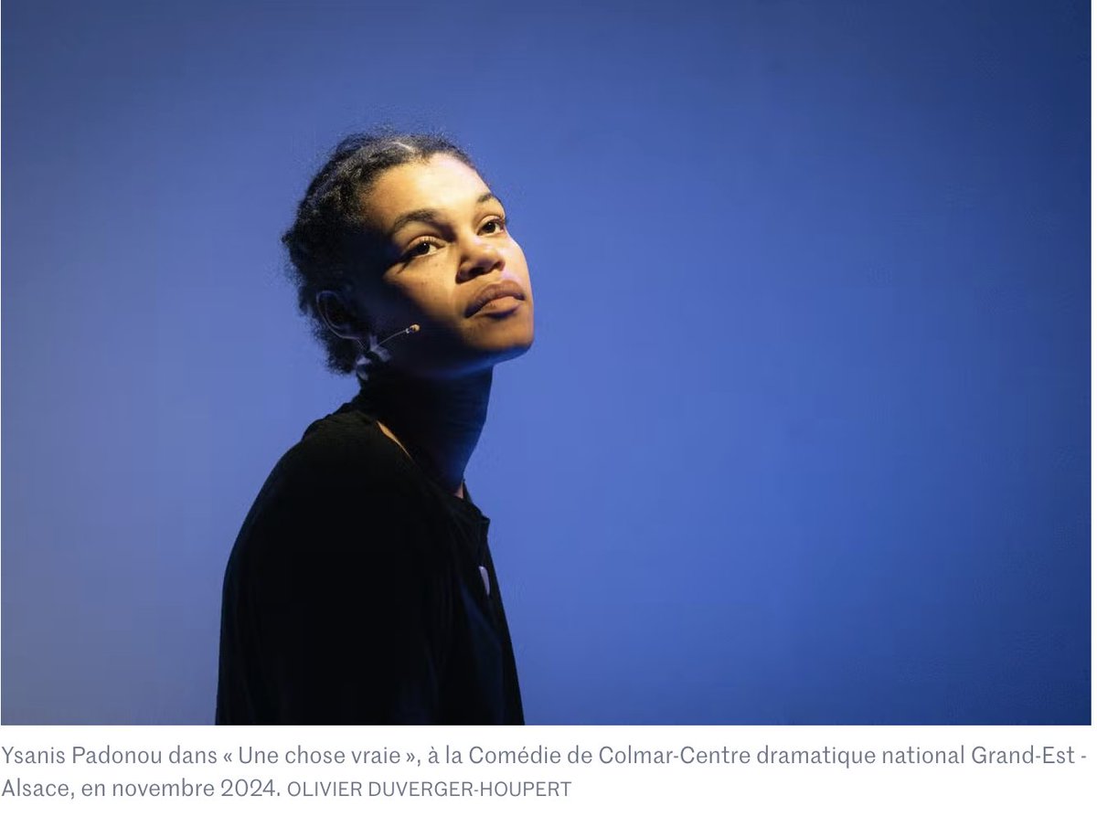 SanteMentale's tweet image. Au Festival « off » d’Avignon, « Une chose vraie », avec Ysanis Padonou, laisse le public pétrifié d’émotion
Au Théâtre du Train bleu, la comédienne de 27 ans, atteinte de la  maladie de #Huntington, livre un monologue sobre et bouleversant.lemonde.fr/culture/articl…