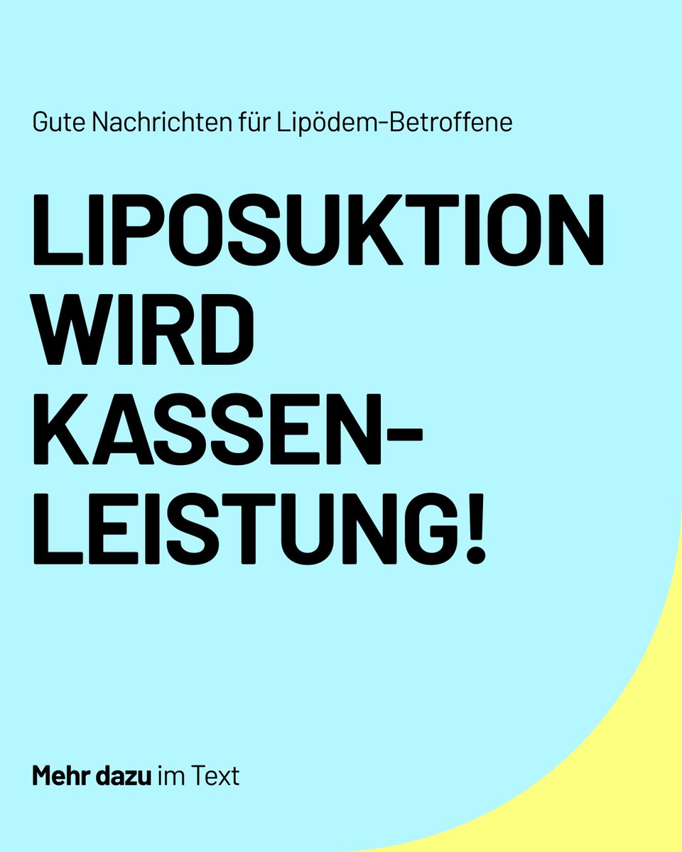 BMG_Bund's tweet image. Gute Nachricht für Frauen, die an einem Lipödem erkrankt sind: Die Operation (Liposuktion) gegen die Fettstoffwechselstörung soll auch für Patientinnen in frühen Phasen der Erkrankung Kassenleistung werden. Mehr: g-ba.de/presse/pressem…