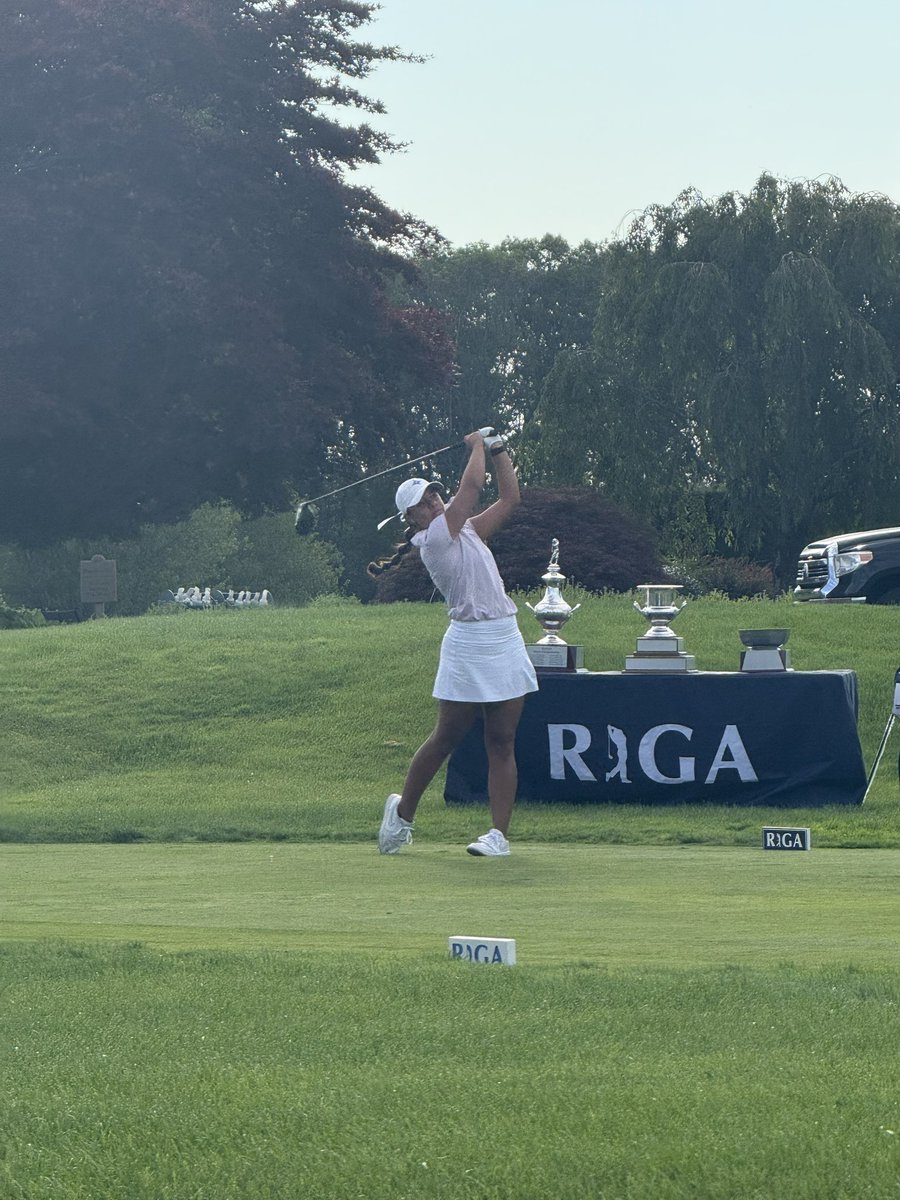 RIGAlinks's tweet image. The Finals of the 2025 Women’s Amateur Championship are now underway! Alise Knundson and Kylie Eaton have started their match at Alpine CC!
Live scoring: golfgenius.com/pages/5515792