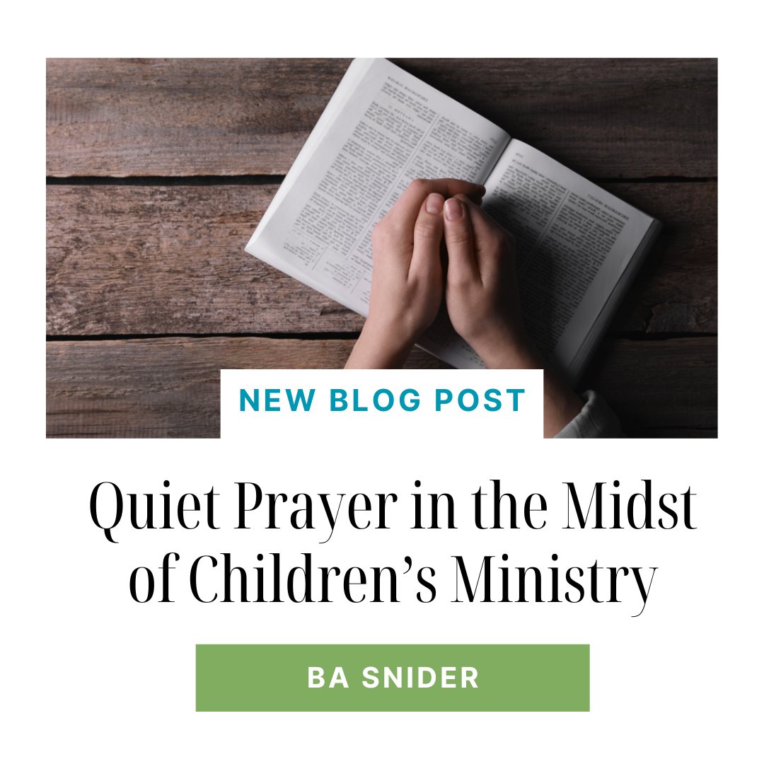 GCP_Publication's tweet image. B.A. Snider wrote for the CDM Children's Ministry Grow Blog with encouragement on the importance of prayer in children's ministry.
Link in bio.