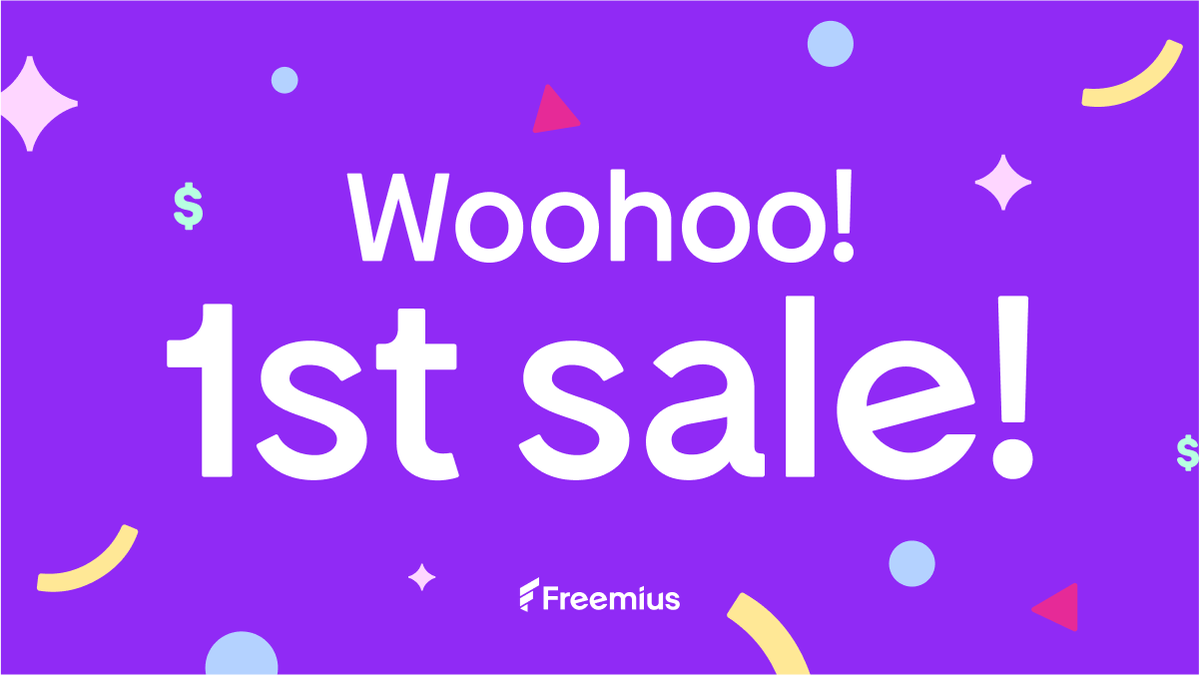 freemius's tweet image. Nothing beats seeing makers get their first sale 💸
Do you remember how yours felt? Did you celebrate with a dance? scream “holy sh*t” with a big smile on your face? or take a screenshot so you’d never forget that moment?
Share your story in the 🧵 and inspire future makers!