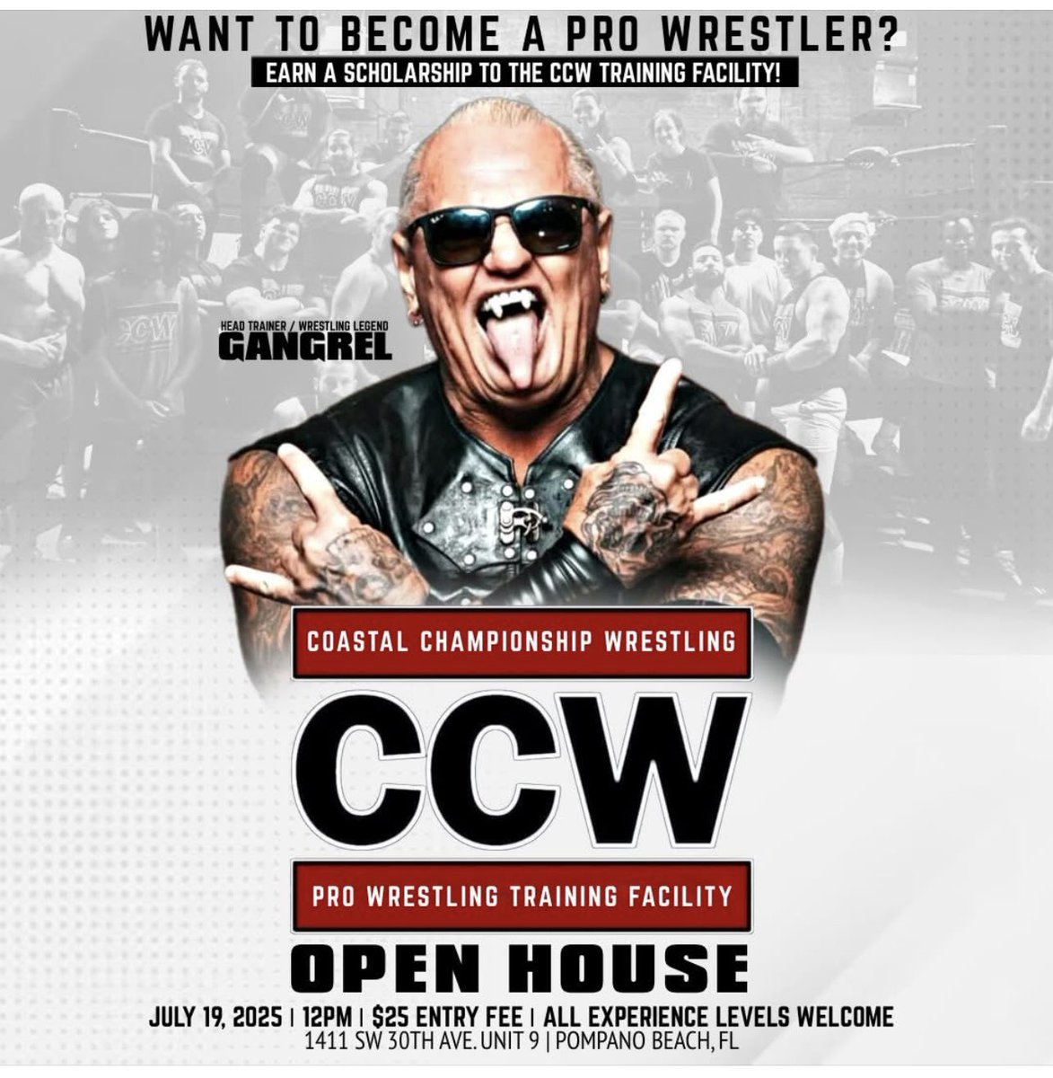 gangrel13's tweet image. What better time than now to find out if this is something you want to pursue a life and professional wrestling and sports entertainment! #wantsome #getsome #badenough #takesome #fanginNbangin