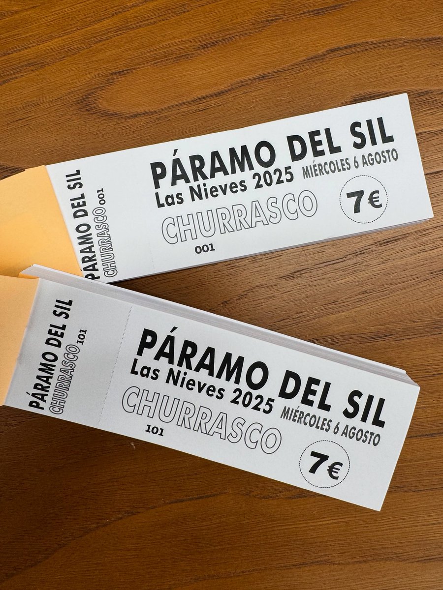 AytoParamo's tweet image. 🎟️ YA ESTAN A LA VENTA LOS TICKETS DEL CHURRASCO DEL MIÉRCOLES 6 DE AGOSTO🍖
🎉 FIESTAS DE LAS NIEVES 2025.
📍 Venta anticipada en el Ayuntamiento de Páramo del Sil.
🪙 Precio 7€
En la medida de lo posible rogamos su compra anticipada