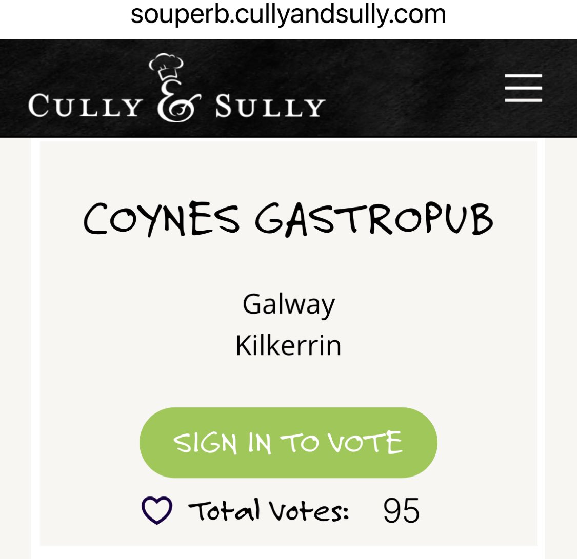 CoynesGastropub's tweet image. Today’s Seafood Chowder is along nicely 😋
Oh, If you’ve had a bowl of our homemade Chowder we’d love it if you would give Coynes Gastropub a vote in this years @cullyandsully “SOUPerb” awards please.
Here’s the link
souperb.cullyandsully.com
We’d be ever so grateful, thank you…