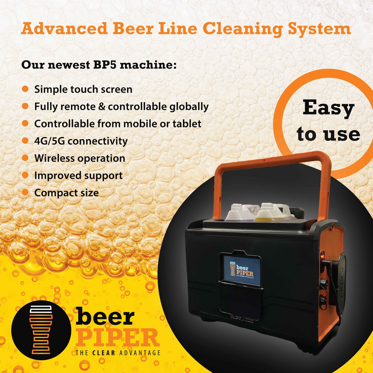 BeerPiper's tweet image. Our next generation BP5 machine is here and it's game-changing - simple to use, controllable remotely, wireless and compact.

Available as fixed or portable units depending on your needs.

Get in touch to discuss how we can help your business or visit beerpiper.co.uk