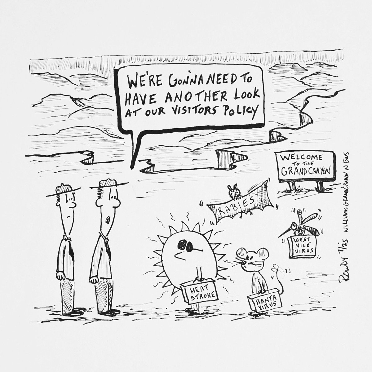 #rowdywalkercartoons #editorialcartoons #editorialcartoonist #williamsgrandcanyonnews