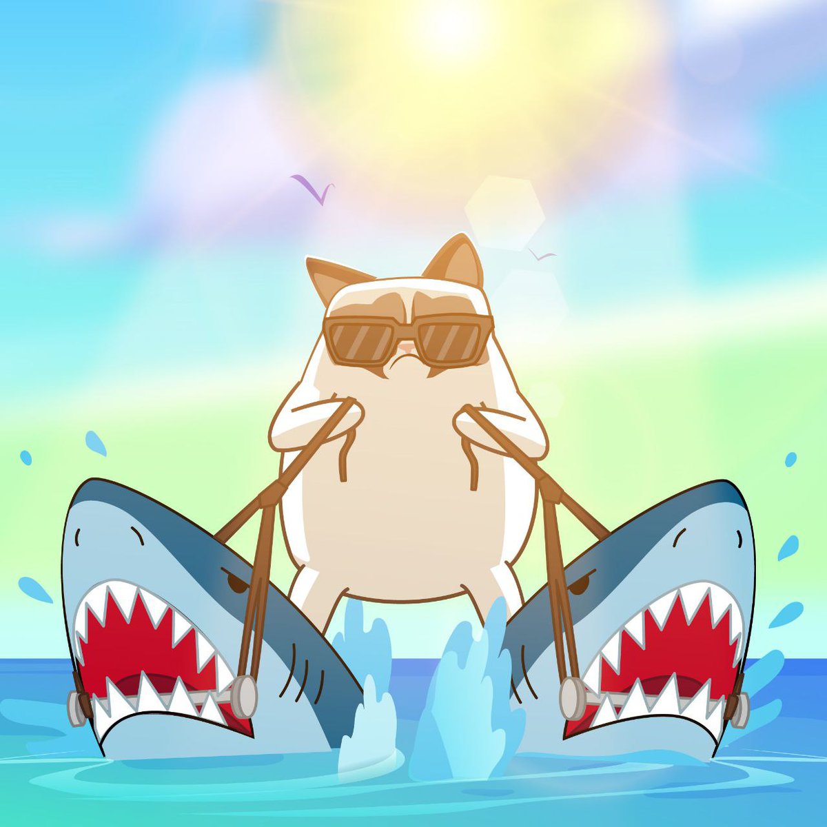 grumpycatcoin's tweet image. Chillin’ with the real apex predators.