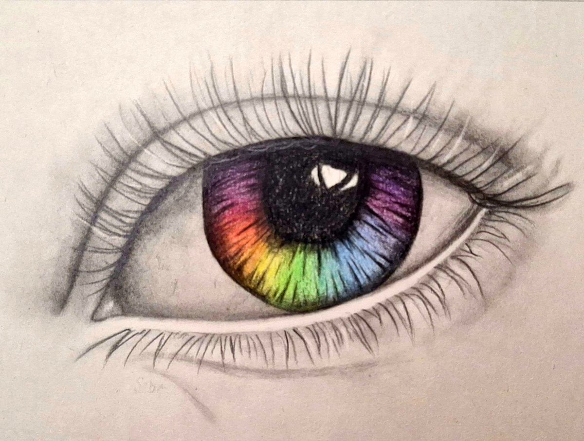 Hii my dear fam and #AEW 🌸

The magic of the gaze 👀
This is done with black pencil and color pencil. 
Edition 5/10
Tezos 2.22