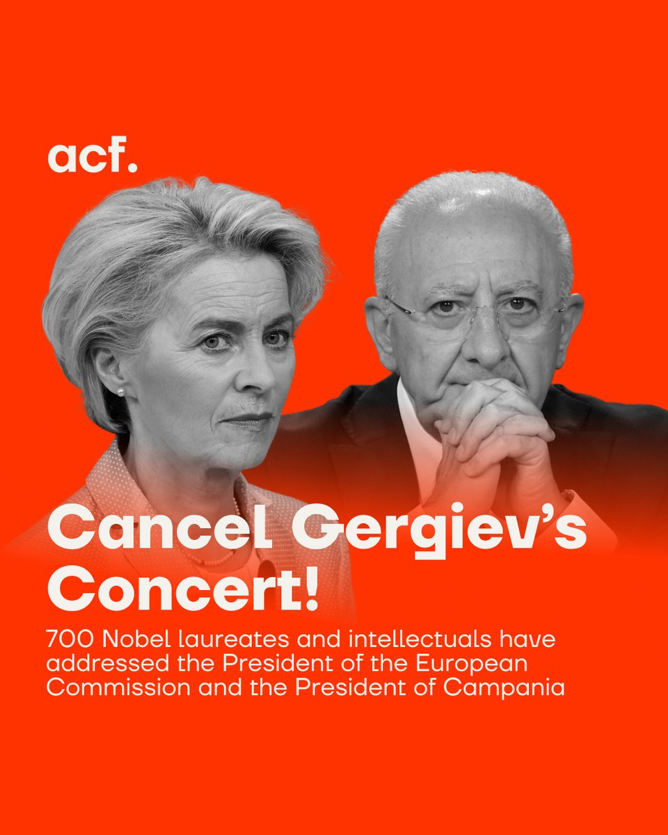 Hundreds of intellectuals from around the world have sent a letter to Ursula von der Leyen and Vincenzo De Luca.

They are demanding the cancellation of Valery Gergiev’s concert, which is scheduled to take place in Italy at the expense of European taxpayers.

That’s great news!