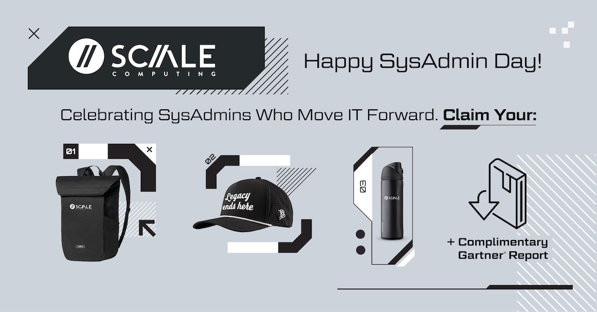 ScaleComputing's tweet image. We're celebrating System Administrator Appreciation Day on 7/25 with an exclusive giveaway! From now through 8/8/25, #SysAdmins can get a “Future-Proof” kit when you schedule a brief meeting and generate a custom quote with us. 💝 Get yours: scalecomputing.com/landing-pages/…
#SysAdminDay