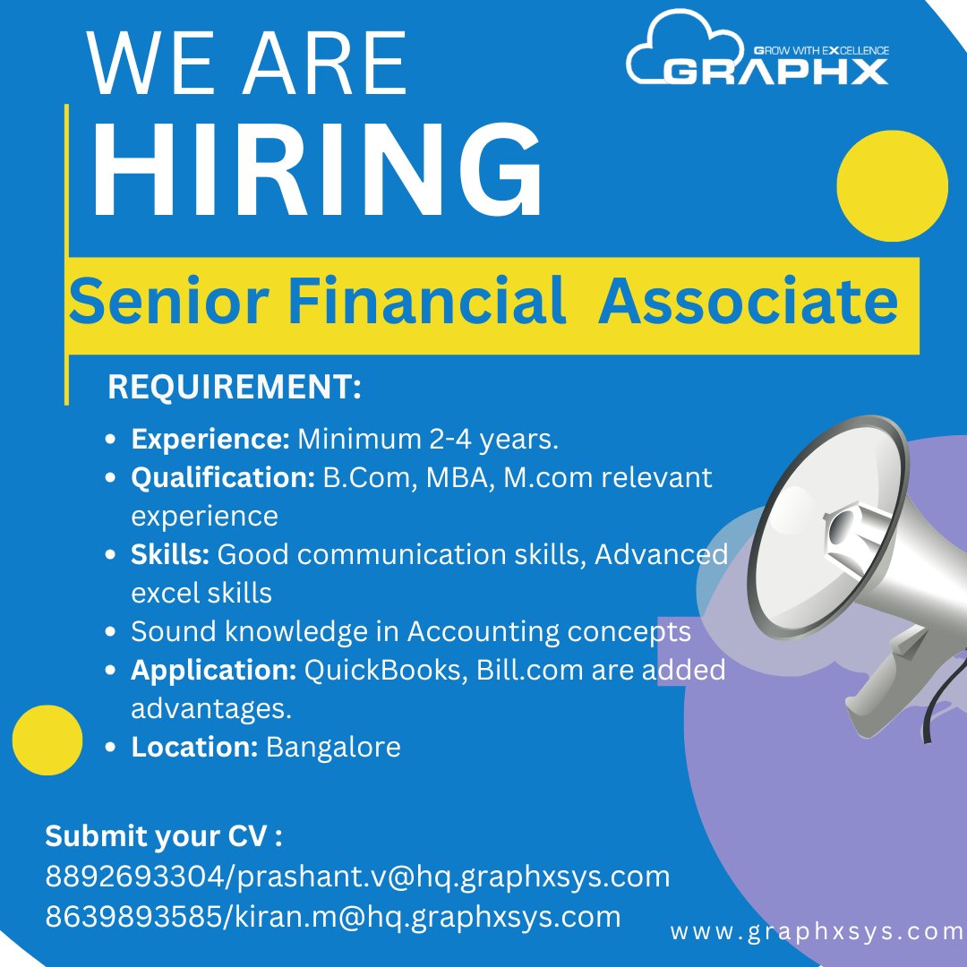 GraphxSystems's tweet image. 🚨 We’re Hiring! 🚨
Senior Financial Associate!
Be part of a fast-paced, innovative team where your expertise will make a real impact.
📩 Apply now or tag someone who would be a great fit!
hashtag#Hiring hashtag#FinanceJobs hashtag#SeniorFinancialAssociate hashtag#JoinOurTeam