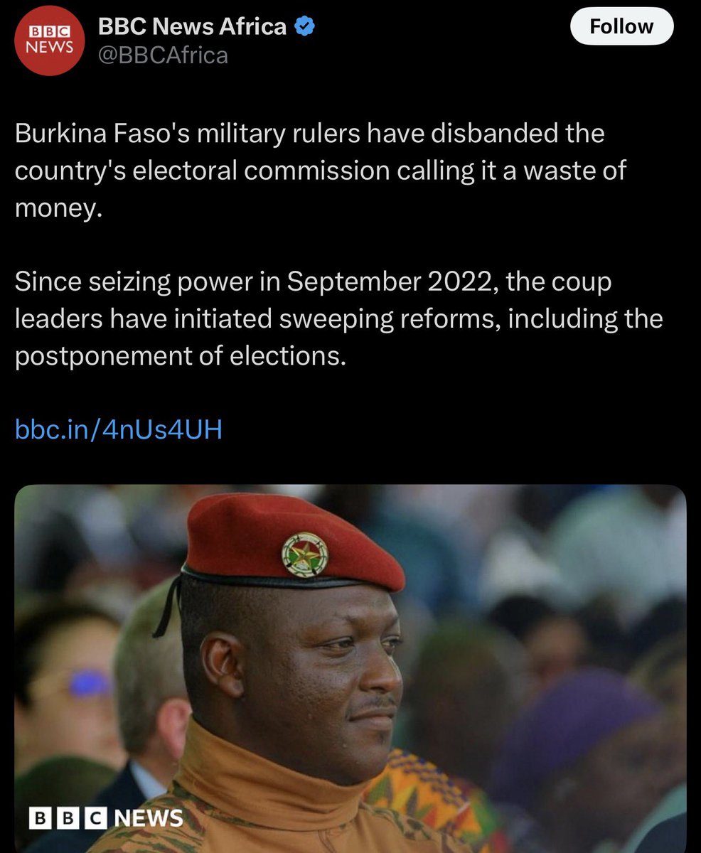The Zambezi Institute Of Economics and Security (@zambezinstitute) on Twitter photo According to <a href="/BBCAfrica/">BBC News Africa</a> the Junta in Burkina Faso have completely fooled everyone. <a href="/ibrahimtraoro/">President Ibrahim Traorē Parody</a> According to <a href="/BBCAfrica/">BBC News Africa</a> the Junta in Burkina Faso have completely fooled everyone. <a href="/ibrahimtraoro/">President Ibrahim Traorē Parody</a>