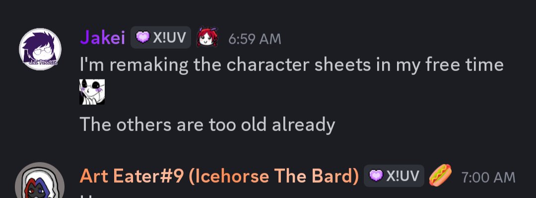 " X테일 캐릭터 시트를 시간 날 때 재제작할 것. "