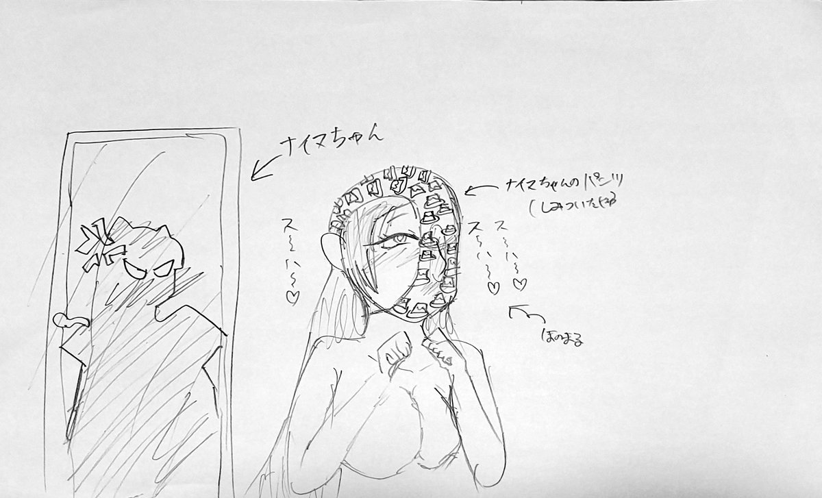 Naima0721's tweet photo. 『 ほのたんがナイマちゃんのシミついたおパンツを被ってスーハースーハーと匂いを嗅いでみた 』描きました

#Ado #うっせぇわ　#ナイマちゃん https://t.co/wkmYphKiqL