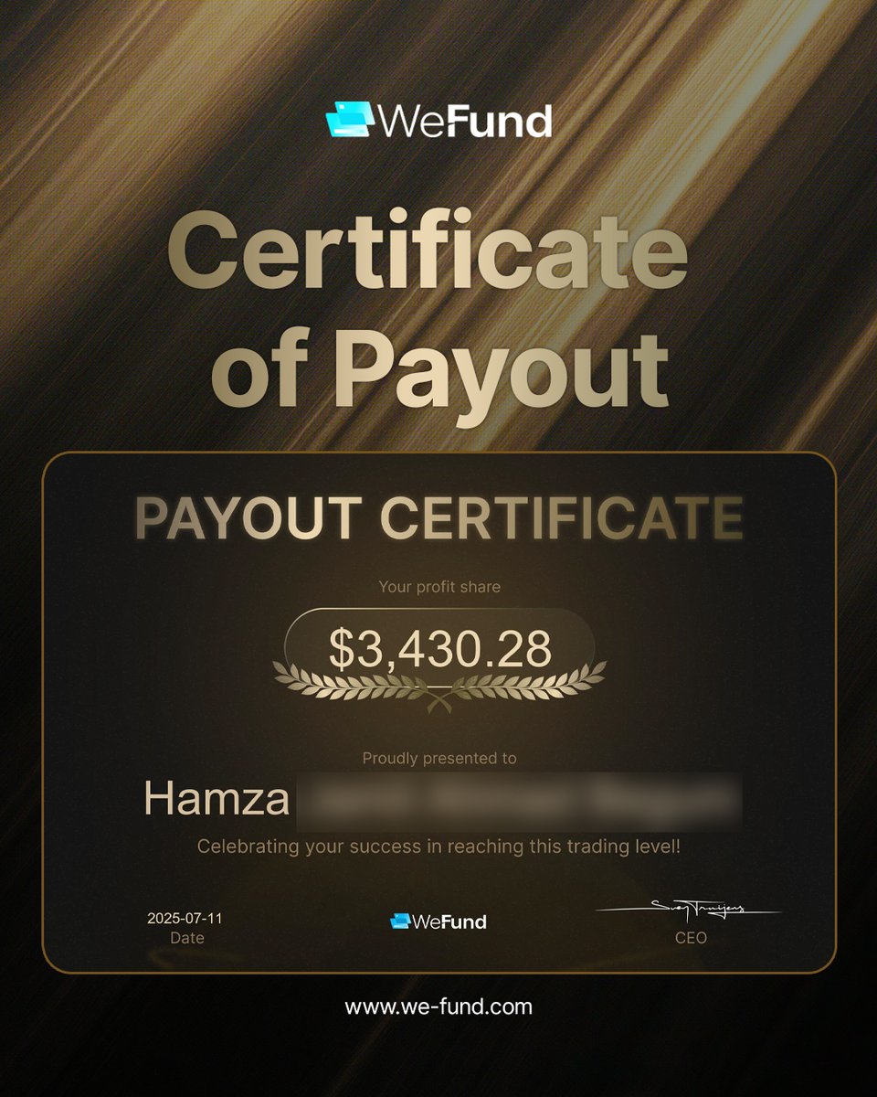 wefundofficial's tweet image. 💰Traders at WeFund are turning ambition into achievements!💰
Congratulations on reaching this incredible milestone - enjoy your well-deserved achievement! 💙
The target is set: $1,000,000 in payouts this quarter… Will your name be on that list? 👀